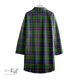 ScotsTee Shop Scottish Forsyth Modern Clan Crest Tartan Womens Elbow Sleeve Chiffon Shirt