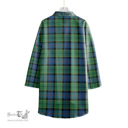 ScotsTee Shop Scottish Forsyth Ancient Clan Tartan Womens Elbow Sleeve Chiffon Shirt