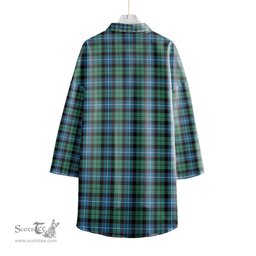 ScotsTee Shop Scottish Galbraith Ancient Clan Crest Tartan Womens Elbow Sleeve Chiffon Shirt