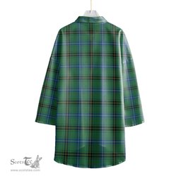 ScotsTee Shop Scottish Henderson Ancient Clan Crest Tartan Womens Elbow Sleeve Chiffon Shirt