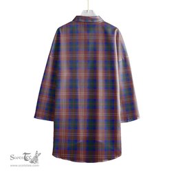 ScotsTee Shop Scottish Chisholm Hunting Modern Clan Tartan Womens Elbow Sleeve Chiffon Shirt