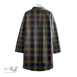 ScotsTee Shop Scottish Clelland Modern Clan Tartan Womens Elbow Sleeve Chiffon Shirt