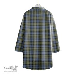 ScotsTee Shop Scottish Campbell Faded Clan Tartan Womens Elbow Sleeve Chiffon Shirt