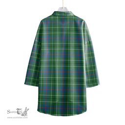 ScotsTee Shop Scottish Duncan Ancient Clan Crest Tartan Womens Elbow Sleeve Chiffon Shirt