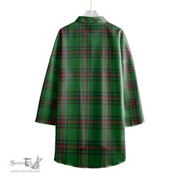 ScotsTee Shop Scottish Fife District Clan Tartan Womens Elbow Sleeve Chiffon Shirt