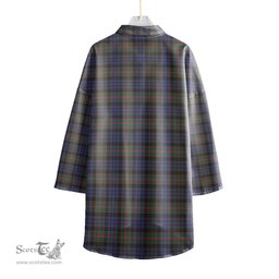 ScotsTee Shop Scottish Fletcher of Dunans Clan Crest Tartan Womens Elbow Sleeve Chiffon Shirt