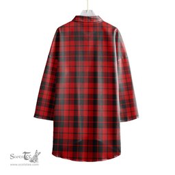 ScotsTee Shop Scottish Ettrick District Clan Tartan Womens Elbow Sleeve Chiffon Shirt