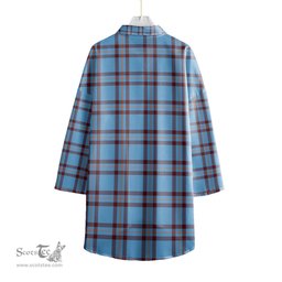 ScotsTee Shop Scottish Elliot Ancient Clan Tartan Womens Elbow Sleeve Chiffon Shirt