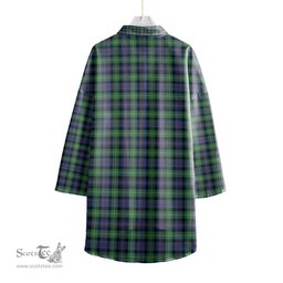 ScotsTee Shop Scottish Farquharson Ancient Clan Crest Tartan Womens Elbow Sleeve Chiffon Shirt