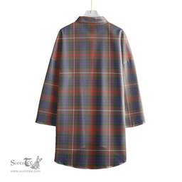 ScotsTee Shop Scottish Fraser Hunting Modern Clan Crest Tartan Womens Elbow Sleeve Chiffon Shirt
