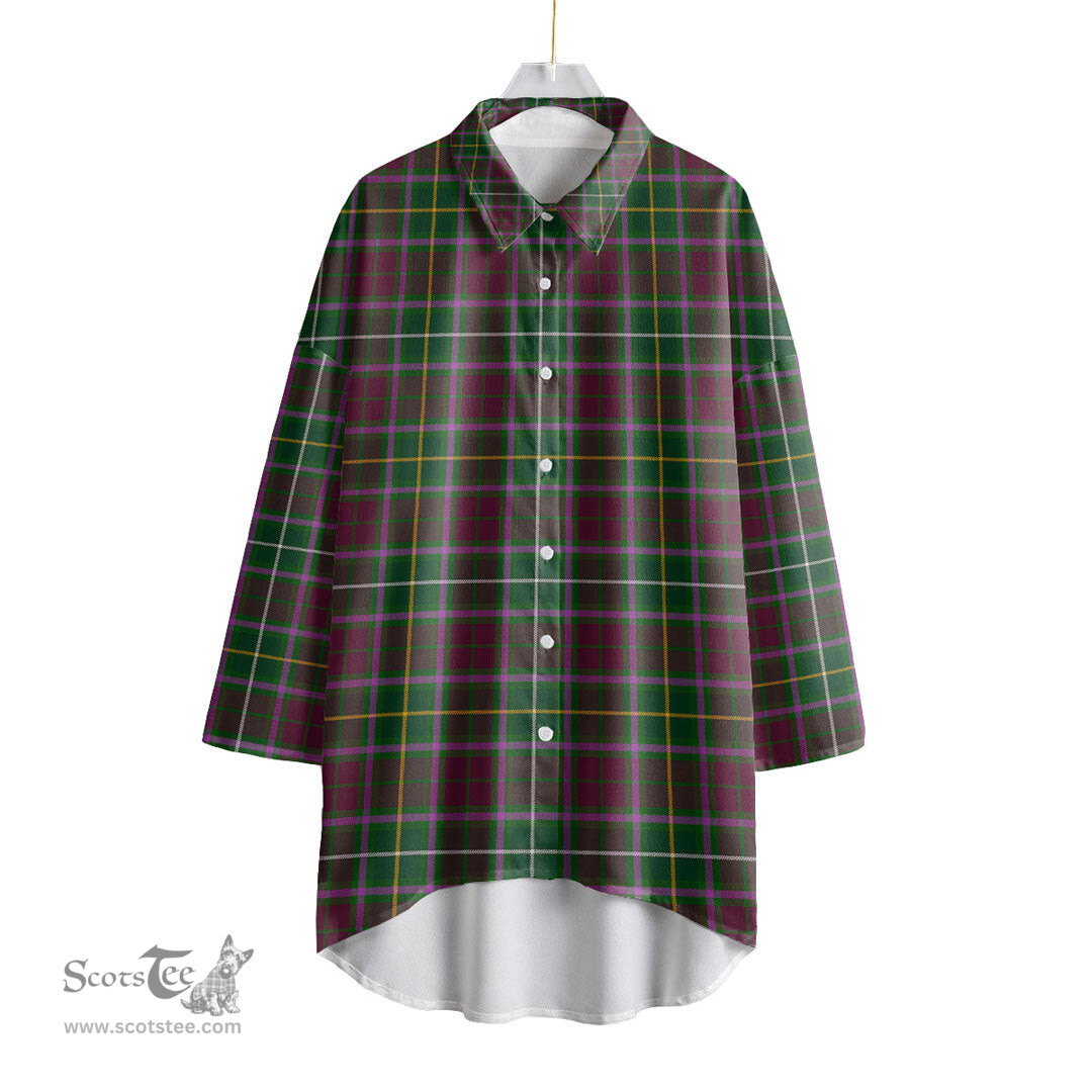 ScotsTee Shop Scottish Crosbie Clan Tartan Womens Elbow Sleeve Chiffon Shirt