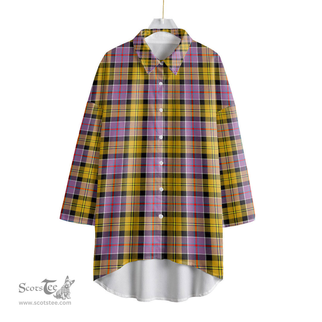 ScotsTee Shop Scottish Culloden Ancient Clan Tartan Womens Elbow Sleeve Chiffon Shirt