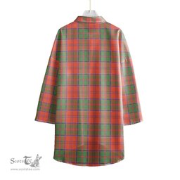 ScotsTee Shop Scottish Grant Ancient Clan Tartan Womens Elbow Sleeve Chiffon Shirt