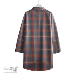 ScotsTee Shop Scottish Fraser Hunting Modern Clan Tartan Womens Elbow Sleeve Chiffon Shirt