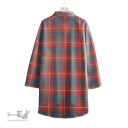 ScotsTee Shop Scottish Hamilton Ancient Clan Tartan Womens Elbow Sleeve Chiffon Shirt