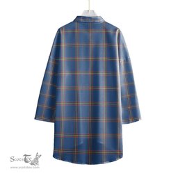 ScotsTee Shop Scottish MacLaine of Loch Buie Hunting Ancient Clan Tartan Womens Elbow Sleeve Chiffon Shirt
