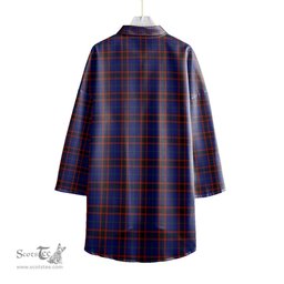 ScotsTee Shop Scottish Home Modern Clan Tartan Womens Elbow Sleeve Chiffon Shirt