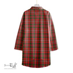 ScotsTee Shop Scottish MacKinnon Modern Clan Crest Tartan Womens Elbow Sleeve Chiffon Shirt