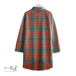 ScotsTee Shop Scottish MacLean of Duart Ancient Clan Crest Tartan Womens Elbow Sleeve Chiffon Shirt