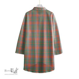 ScotsTee Shop Scottish MacKintosh Ancient Clan Tartan Womens Elbow Sleeve Chiffon Shirt