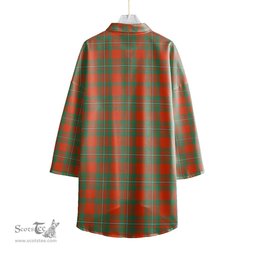 ScotsTee Shop Scottish MacGregor Ancient Clan Crest Tartan Womens Elbow Sleeve Chiffon Shirt