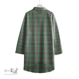 ScotsTee Shop Scottish MacKinnon Hunting Ancient Clan Tartan Womens Elbow Sleeve Chiffon Shirt