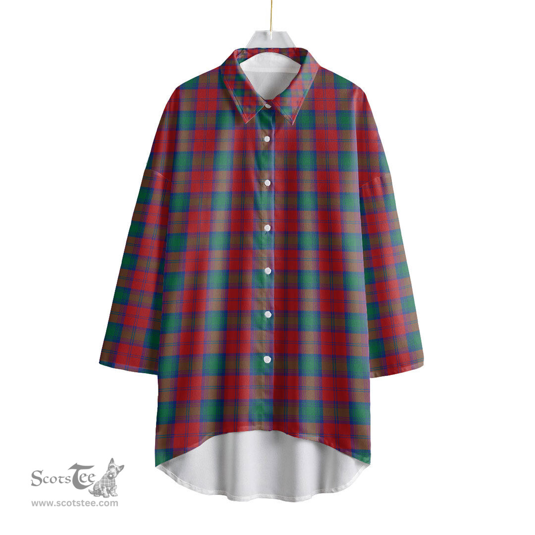 ScotsTee Shop Scottish Lindsay Modern Clan Tartan Womens Elbow Sleeve Chiffon Shirt