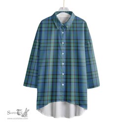 ScotsTee Shop Scottish Matheson Hunting Ancient Clan Tartan Womens Elbow Sleeve Chiffon Shirt