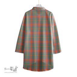 ScotsTee Shop Scottish MacKintosh Ancient Clan Crest Tartan Womens Elbow Sleeve Chiffon Shirt