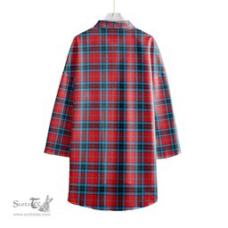 ScotsTee Shop Scottish MacTavish Modern Clan Tartan Womens Elbow Sleeve Chiffon Shirt
