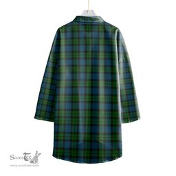 ScotsTee Shop Scottish MacKay Modern Clan Crest Tartan Womens Elbow Sleeve Chiffon Shirt