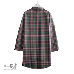 ScotsTee Shop Scottish MacFarlane Hunting Modern Clan Crest Tartan Womens Elbow Sleeve Chiffon Shirt