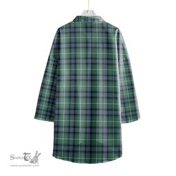 ScotsTee Shop Scottish MacDonald of the Isles Hunting Ancient Clan Crest Tartan Womens Elbow Sleeve Chiffon Shirt
