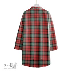 ScotsTee Shop Scottish Kerr Ancient Clan Tartan Womens Elbow Sleeve Chiffon Shirt