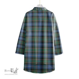 ScotsTee Shop Scottish MacRae Hunting Ancient Clan Crest Tartan Womens Elbow Sleeve Chiffon Shirt