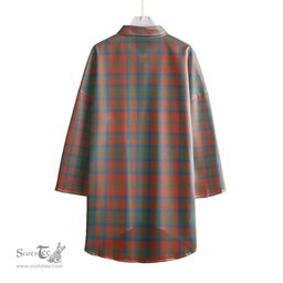 ScotsTee Shop Scottish Matheson Ancient Clan Crest Tartan Womens Elbow Sleeve Chiffon Shirt