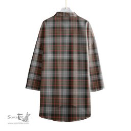 ScotsTee Shop Scottish MacRae Hunting Weathered Clan Crest Tartan Womens Elbow Sleeve Chiffon Shirt