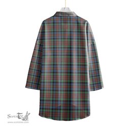 ScotsTee Shop Scottish MacDuff Hunting Ancient Clan Crest Tartan Womens Elbow Sleeve Chiffon Shirt