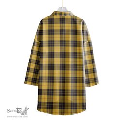 ScotsTee Shop Scottish MacLeod of Lewis Ancient Clan Crest Tartan Womens Elbow Sleeve Chiffon Shirt