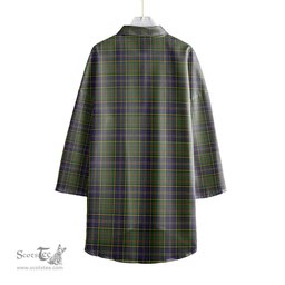 ScotsTee Shop Scottish MacMillan Hunting Modern Clan Tartan Womens Elbow Sleeve Chiffon Shirt