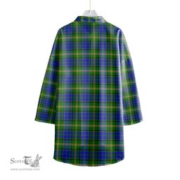 ScotsTee Shop Scottish Maitland Clan Tartan Womens Elbow Sleeve Chiffon Shirt