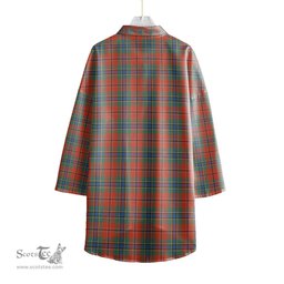 ScotsTee Shop Scottish MacLean of Duart Ancient Clan Tartan Womens Elbow Sleeve Chiffon Shirt