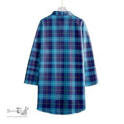 ScotsTee Shop Scottish MacSporran Ancient Clan Tartan Womens Elbow Sleeve Chiffon Shirt