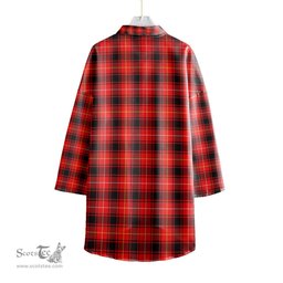 ScotsTee Shop Scottish MacIver Modern Clan Tartan Womens Elbow Sleeve Chiffon Shirt