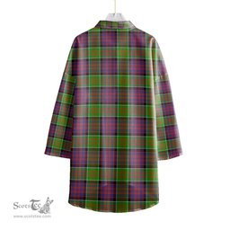 ScotsTee Shop Scottish MacDonald of Clanranald Clan Tartan Womens Elbow Sleeve Chiffon Shirt