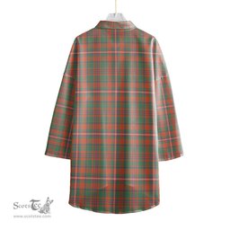 ScotsTee Shop Scottish MacKinnon Ancient Clan Crest Tartan Womens Elbow Sleeve Chiffon Shirt