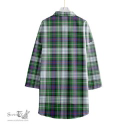 ScotsTee Shop Scottish MacKenzie Dress Modern Clan Crest Tartan Womens Elbow Sleeve Chiffon Shirt