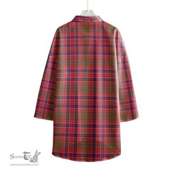 ScotsTee Shop Scottish Lumsden Modern Clan Tartan Womens Elbow Sleeve Chiffon Shirt