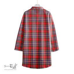 ScotsTee Shop Scottish MacFarlane Modern Clan Crest Tartan Womens Elbow Sleeve Chiffon Shirt