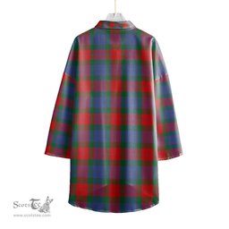 ScotsTee Shop Scottish Mar Clan Crest Tartan Womens Elbow Sleeve Chiffon Shirt
